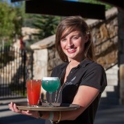 Server with Drinks on a tray