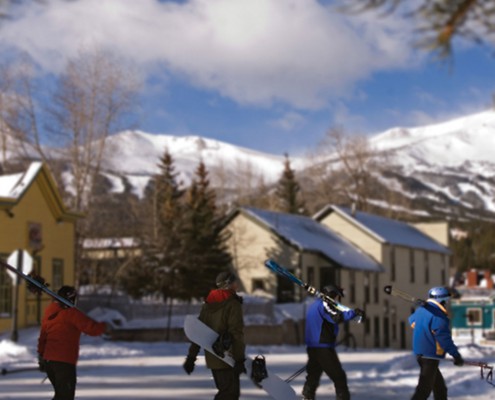 People walking to the Ski Resort