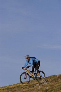 Person Mountain Biking