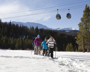Group snowshoeing