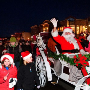 Santa in a sleigh