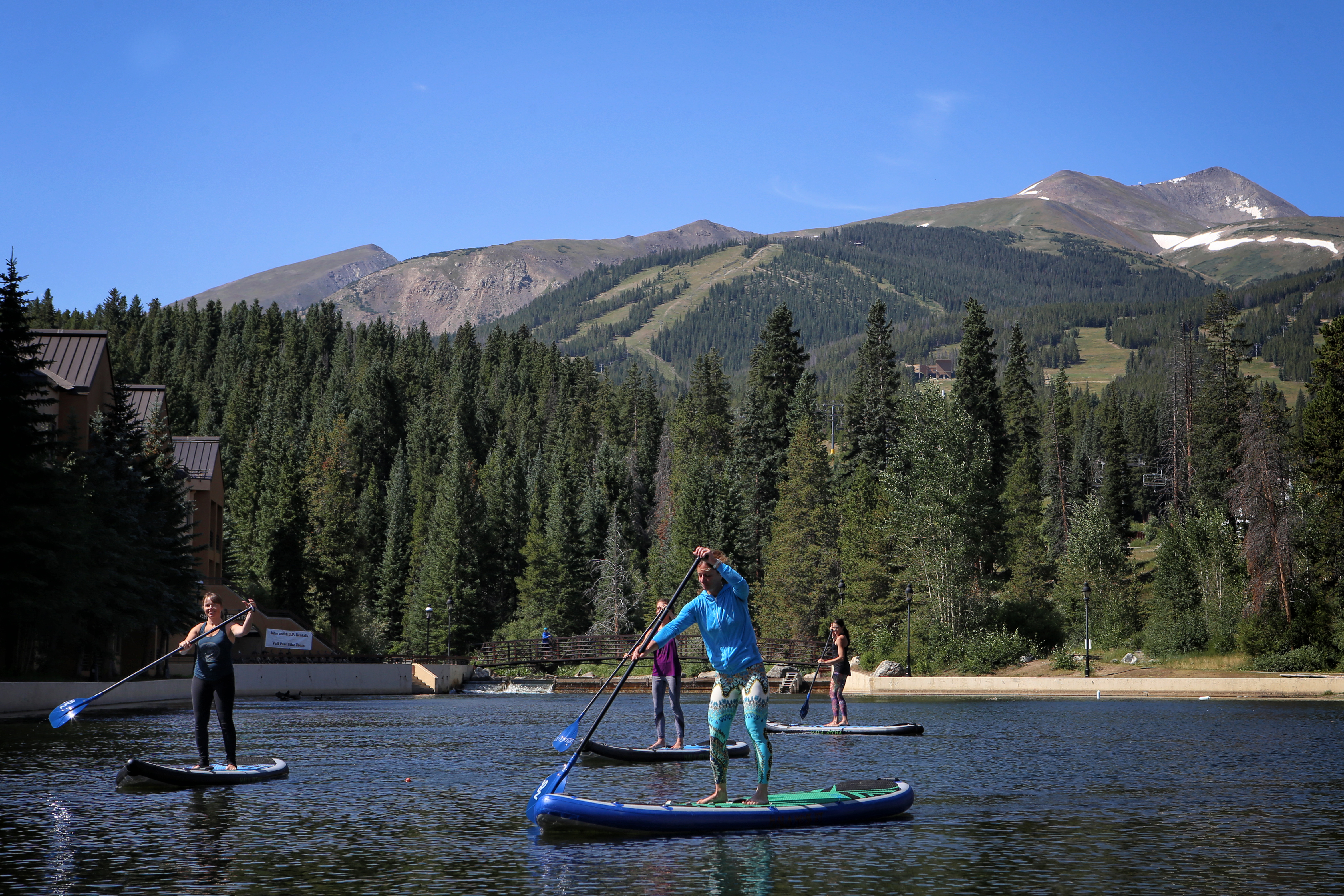 Stand Up paddle Boarding in Maggie Pond, Breckenridge Colorado