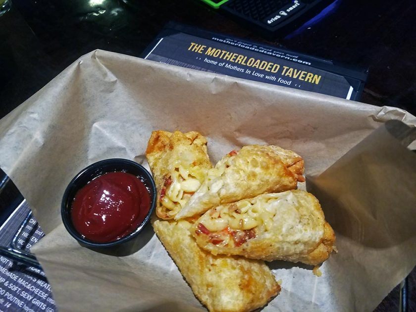 Mac & Cheese Egg Rolls from Motherloaded Tavern