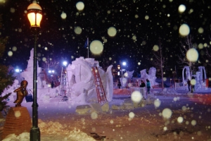 Breckenridge International Snow Sculpture Championships night