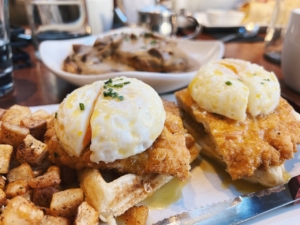 Chicken and Waffles Benedict at BoLD