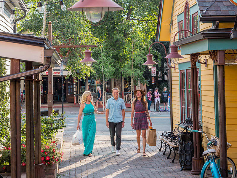 People walking Main Street Breckenridge in Summer