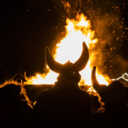 Ullr Fest bonfire in Breckenridge, Colorado