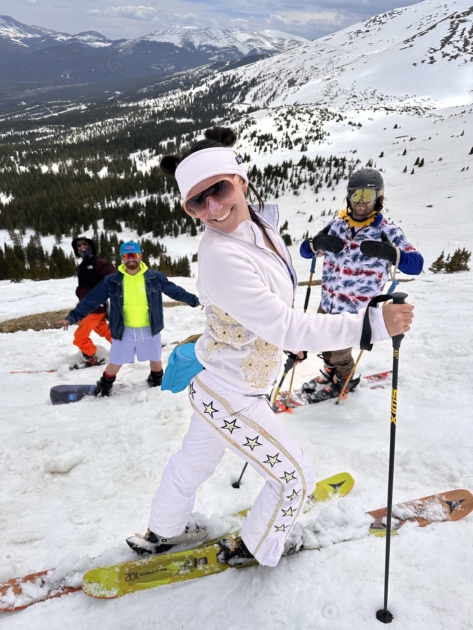 Skiers celebrate Breckenridge ski resort closing day 