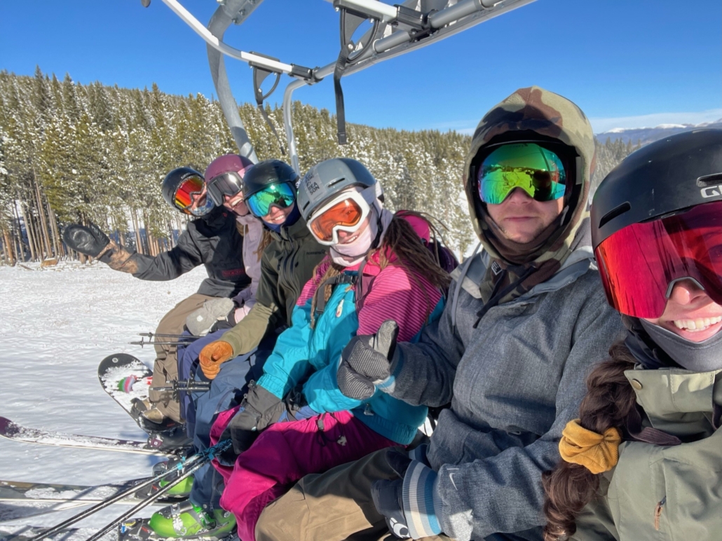 The Best Of Breckenridge Team takes their first chairlift ride of the 2023/24 Snow Season