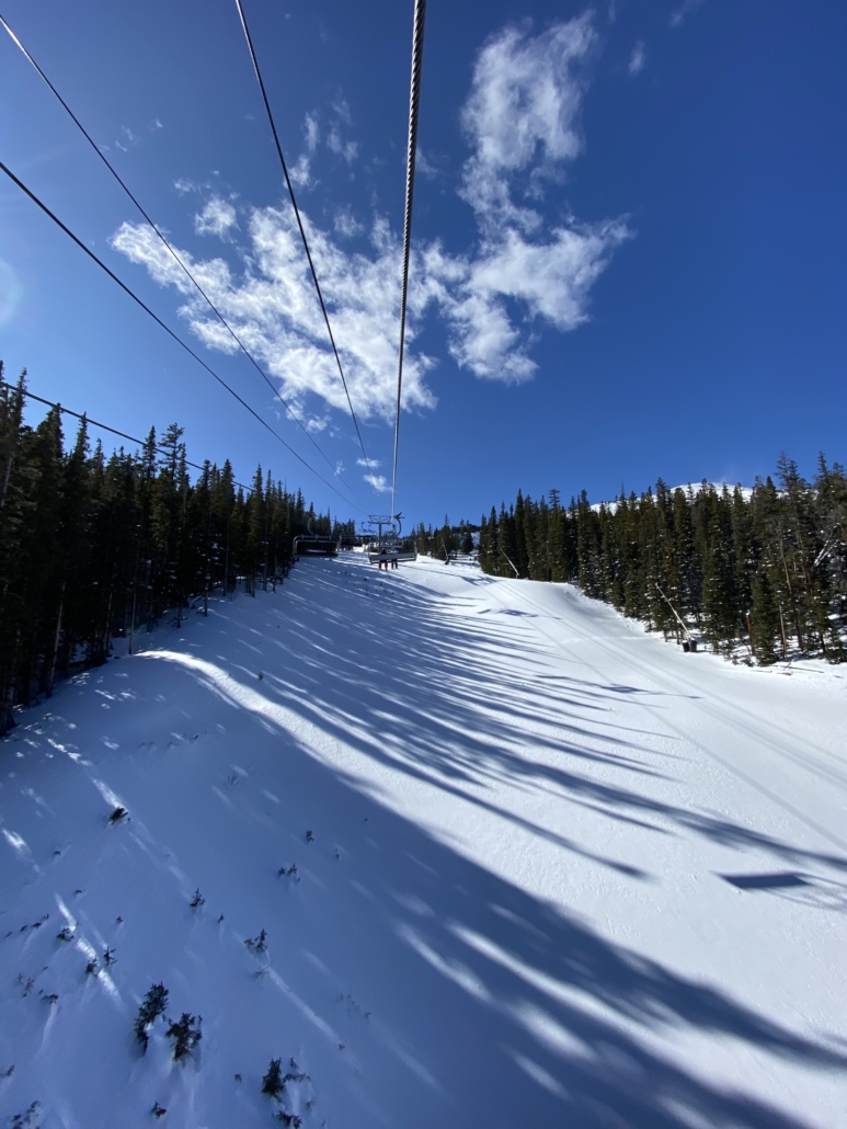 The first chairlift ride of a new season 