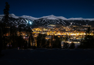 Breckenridge mountain at night